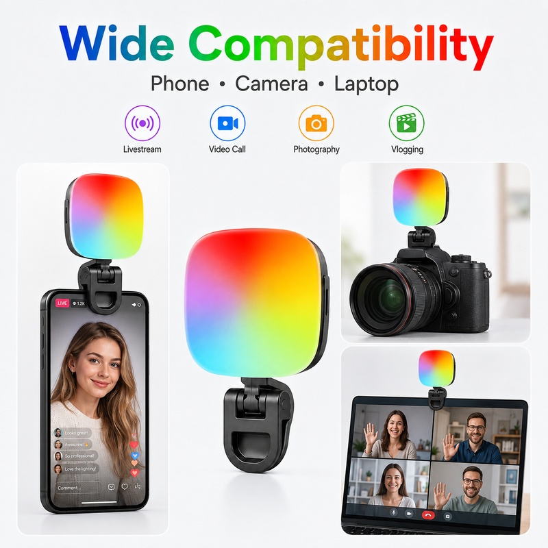 Photography Lighting For Outdoors - Portable RGB LED Fill Light Pocket