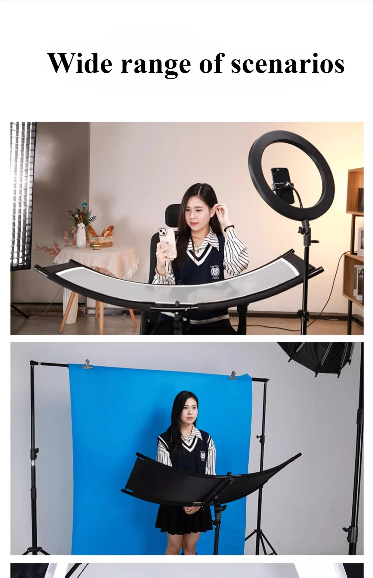4-Color Cloth U-Type Reflector - Photography Types Of Lighting 评论和价格