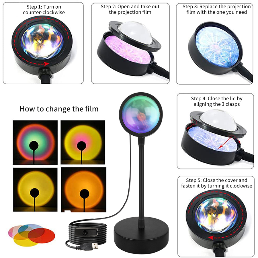 Tuya Smart Sunset Lamp USB Pro - Photography Lighting Mood 评论和价格