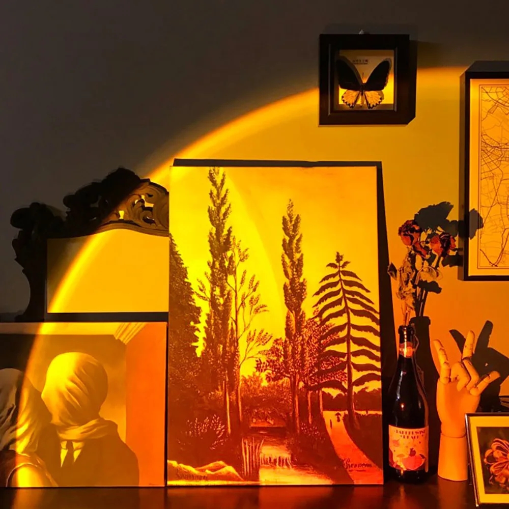 LED Sunset Lamp Nightlights Pr - Photography Lighting Mood 评论和价格