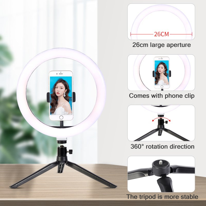26cm 10 inch Led Ring Selfie L - Photography Lighting Stick 评论和价格