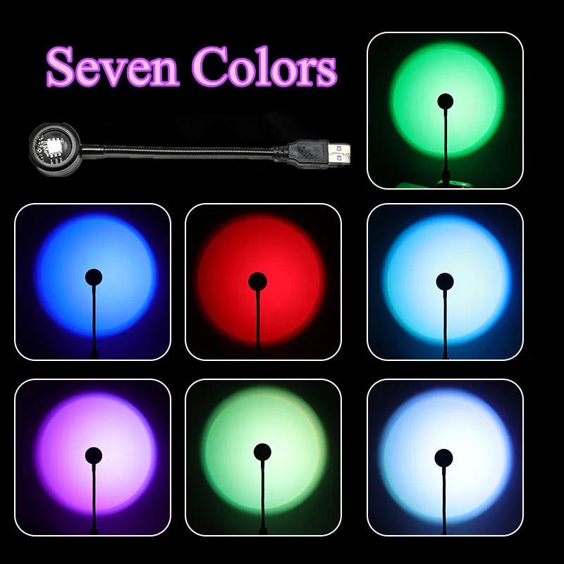 Led USB sunset lamp projector  - Photography Lighting Mood 评论和价格