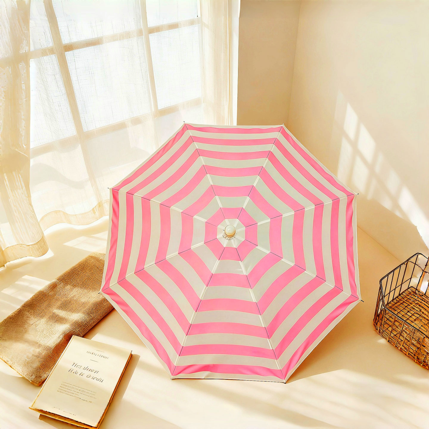1pc Striped pink umbrella germ - Diy Photography Lighting Umbrella 评论和价格