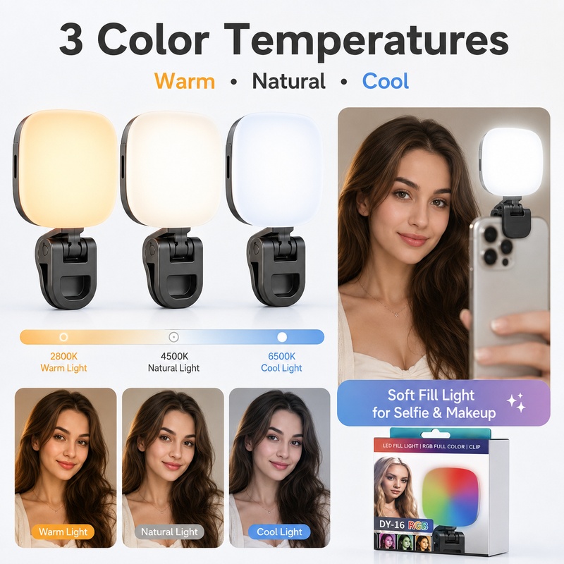 Portable RGB LED Fill Light Po - Photography Lighting For Outdoors 评论和价格