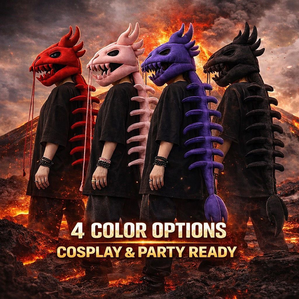 Dragon Skull Spine Plush Hood  - Photography And Lighting 评论和价格