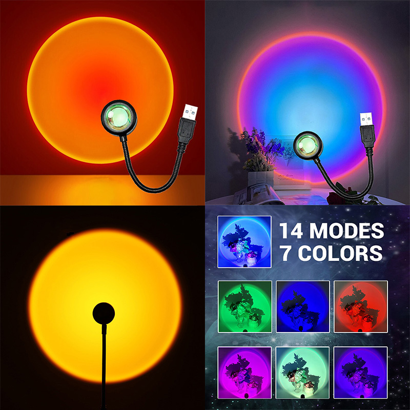 ZK40 LED Sunset Lamp Nightligh - Photography Lighting Mood 评论和价格