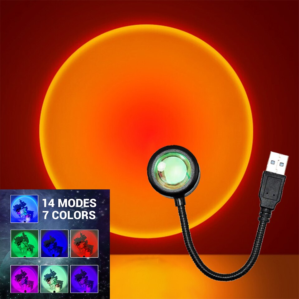 ZK40 LED Sunset Lamp Nightligh - Photography Lighting Mood 评论和价格