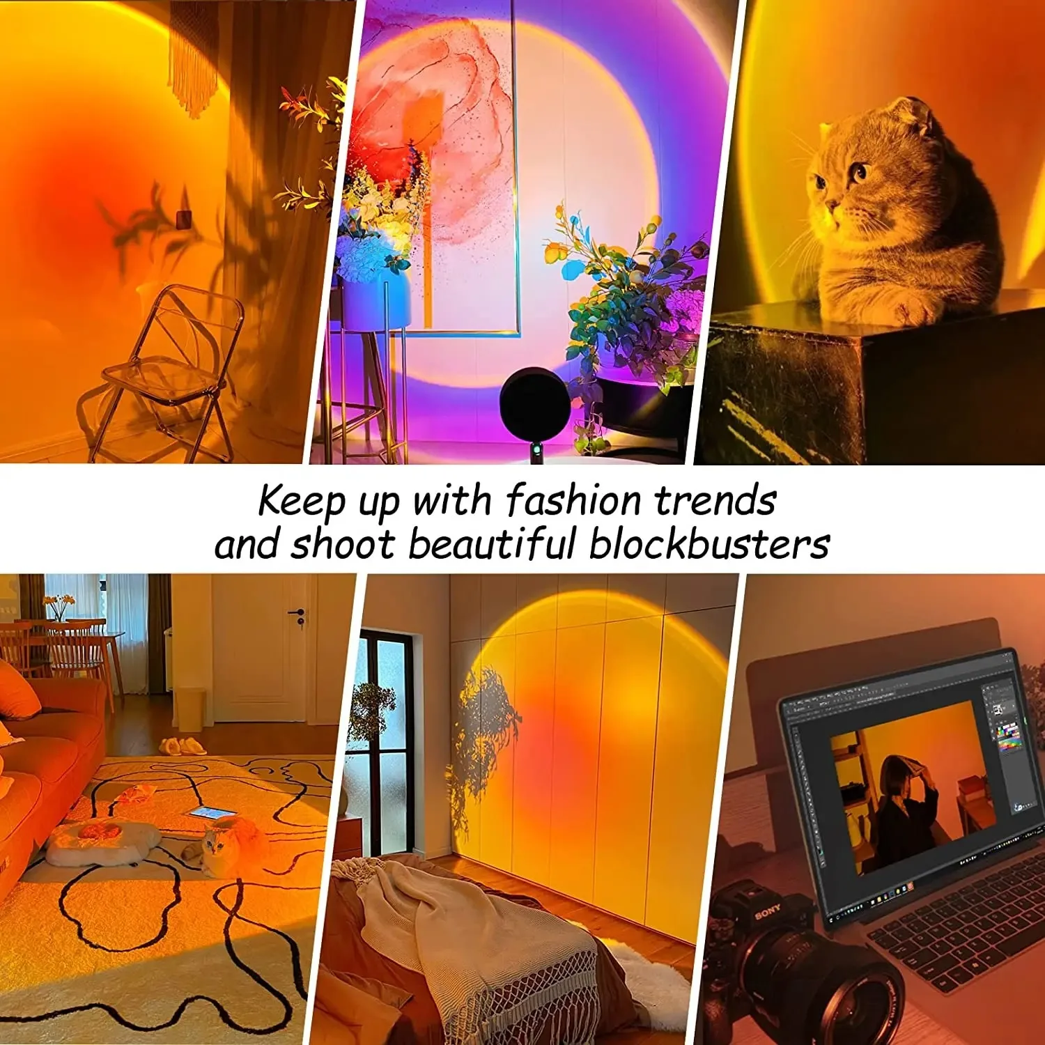 16 Color Sunset Lamp,RGB Mood  - Photography Lighting Mood 评论和价格